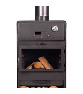 Cheminée d'extérieur «VENTO» avec le four et double vitrage