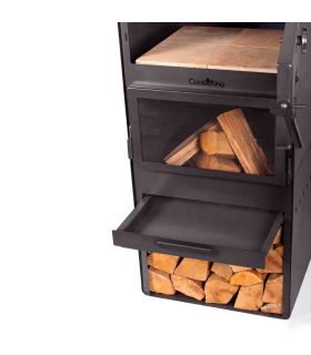 Cheminée d'extérieur «VENTO» avec le four et double vitrage