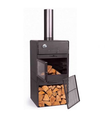 Cheminée d'extérieur «VENTO» avec le four et double vitrage