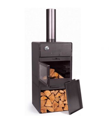 Cheminée d'extérieur «VENTO» avec le four et double vitrage