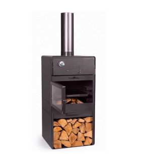 Cheminée d'extérieur «VENTO» avec le four et double vitrage