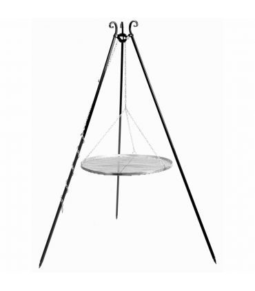 Barbecue Grille de Cuisson suspendu sur Trépied 200 cm – en acier inox 60 cm