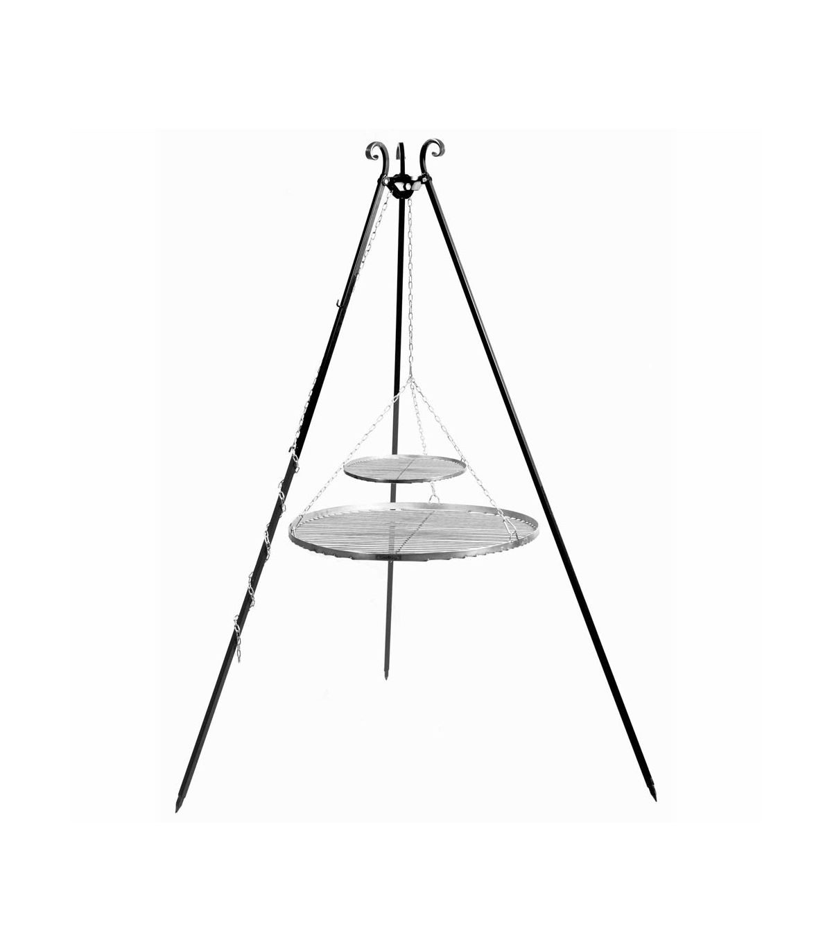 Barbecue Grille De Cuisson Suspendu « TIPI » Sur Trépied 210 Cm En Acier 50 Cm 84693483