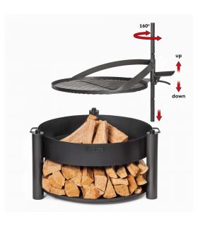 Braséro de jardin avec grille multifonctionnel 60cm «MONTANA X» de la grille 50 cm Braséro de jardin avec grille multifonctionnel 60cm «MONTANA X» de la grille 50 cm