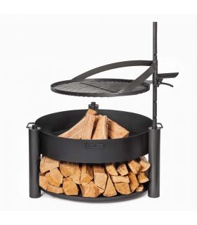 Braséro de jardin avec grille multifonctionnel 80cm «MONTANA X» de la grille 60 cm