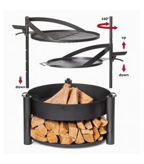 Braséro de jardin avec grille multifonctionnel 80cm «MONTANA X» de la grille 60 cm Braséro de jardin avec grille multifonctionnel 80cm «MONTANA X» de la grille 60 cm
