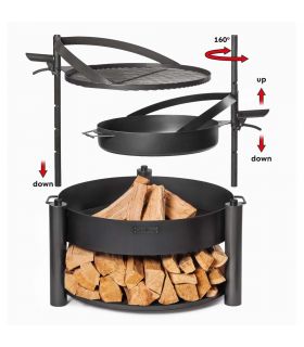 Braséro de jardin avec grille multifonctionnel 80cm «MONTANA X» de la grille 60 cm Braséro de jardin avec grille multifonctionnel 80cm «MONTANA X» de la grille 60 cm