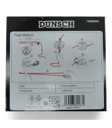 Tête de débroussailleuse universelle recharge intelligente Dunsch fil 2,4mm 7308004