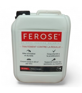 Traitement curatif anti rouille convertisseur de rouille Ferose - bidon 5 litres Traitement curatif anti rouille convertisseur de rouille Ferose - bidon 5 litres