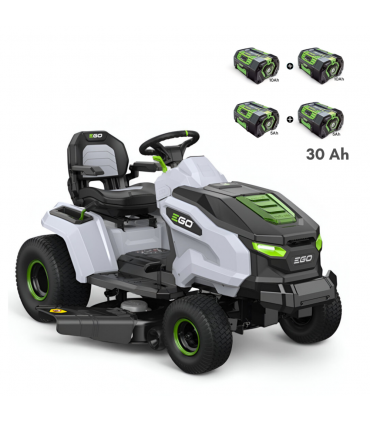PACK 30Ah Tracteur de tonte électrique, largeur de coupe 107 cm, batteries et chargeur 1600W inclus - EGO TR4201E