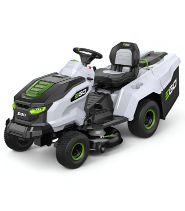 PACK Tondeuse autoportée sur batteries EGO, Lames 98cm, Bac arrière 300l et mulching, 5 batteries 10Ah et chargeur rapide -