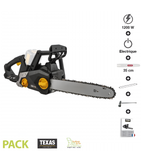 Pack tronçonneuse à batterie 40V guide Oregon 35 cm batterie 4Ah chargeur Texas CSX4000 Pack tronçonneuse à batterie 40V guide Oregon 35 cm batterie 4Ah chargeur Texas CSX4000