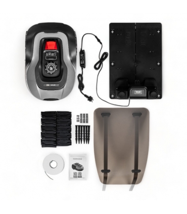 Tondeuse robot connectée avec batterie 20V / 5 Ah - Largeur de coupe 18 cm, jusqu'à 1000m2 de surface, Wifi et Bluetooth -