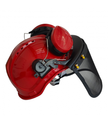 Casque de protection EPI 3 en 1 avec visière, coque et protection auditive Dunsch 73130007