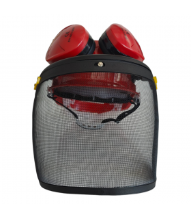Casque de protection EPI 3 en 1 avec visière, coque et protection auditive Dunsch 73130007