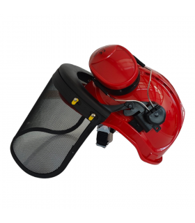 Casque de protection EPI 3 en 1 avec visière, coque et protection auditive Dunsch 73130007