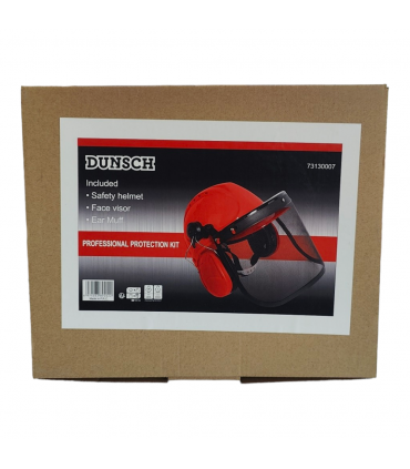 Casque de protection EPI 3 en 1 avec visière, coque et protection auditive Dunsch 73130007