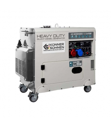 Générateur diesel boîtier renforcé 230 ou 400V moteur Euro 5 "Könner & Söhnen" KS 9200HDES-1/3 ATSR