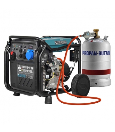 Générateur à essence-gaz inverter 8500W, démarrage électrique - Könner  Söhnen KS 8100iEG