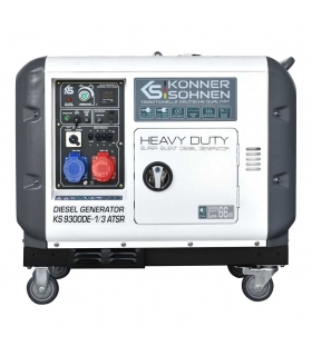 Groupe électrogène diesel 6,5 kW (EURO V), démarrage Électrique - Könner & Söhnen KS 9300DE-1/3 ATSR Groupe électrogène diesel 6,5 kW (EURO V), démarrage Électrique - Könner & Söhnen KS 9300DE-1/3 ATSR