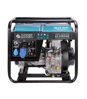 Générateur diesel 5500W (EURO V) avec démarrage électrique - Könner & Söhnen KS 6100HDE Générateur diesel 5500W (EURO V) avec démarrage électrique - Könner & Söhnen KS 6100HDE