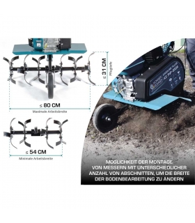 Motobineuse thermique compacte 212cc, largeur de labourage 80 cm - Könner  Söhnen KS 7HP-850A Motobineuse thermique compacte 212cc, largeur de labourage 80 cm - Könner  Söhnen KS 7HP-850A