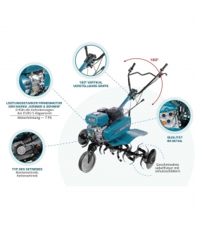Motoculteur thermique 212cc, 6 fraises, largeur de travail de 108 cm - Könner  Söhnen KS 7HP-950A Motoculteur thermique 212cc, 6 fraises, largeur de travail de 108 cm - Könner  Söhnen KS 7HP-950A