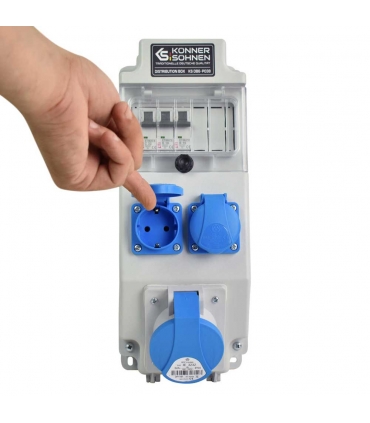 Tableau de Distribution 230/400 V avec Prises CEE et Schuko - Könner  Söhnen KS DB6-P03B