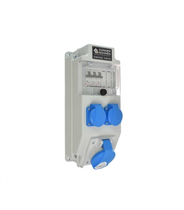 Tableau de Distribution 230/400 V avec Prises CEE et Schuko - Könner  Söhnen KS DB6-P03B
