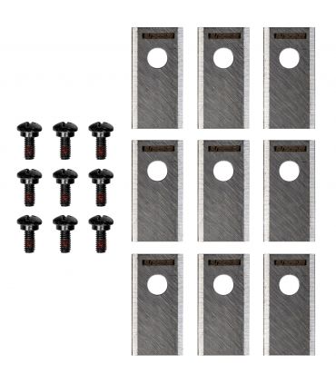 Jeu de 9 lames et 9 vis de lame robot-tondeuse TEXAS RMX800 90070223