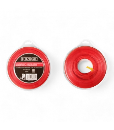 Fil carré 3,0mm haute performance pour débroussailleuse, 50m - DUNSCH 7311300050SQ