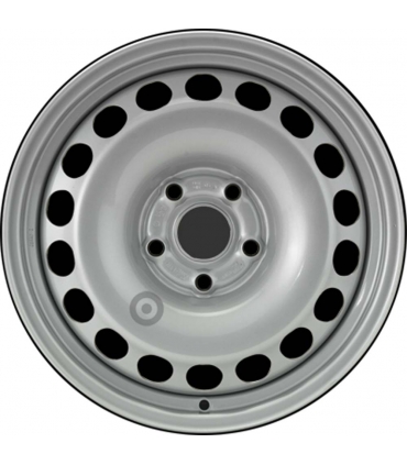 Jante tôle 16 pouces - 5 Trous - 6,5x16  5x112  ET33  AL57,09  argent