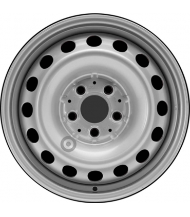 Jante tôle 16 pouces - 5 Trous - 6,5x16  5x112  ET60  AL66,4  argent