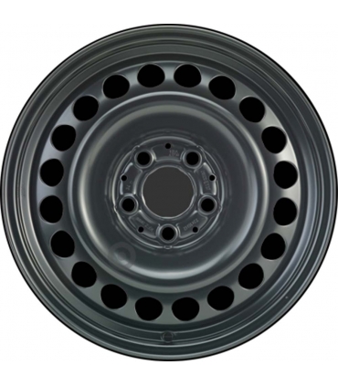 Jante tôle 16 pouces - 5 Trous - 7x16  5x112  ET37  AL66,5  noir
