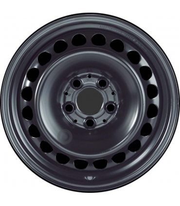 Jante tôle 16 pouces - 5 Trous - 7,5x16  5x112  ET41  AL66,5  noir