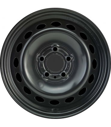 Jante tôle 15 pouces - 5 Trous - 6,5x15  5x108  ET43  AL65  noir
