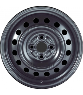 Jante tôle 15 pouces - 4 Trous - 6x15  4x100  ET45  AL54  noir