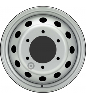 Jante tôle 16 pouces - 6 Trous - 6x16  6x180  ET109,5  AL138,8  argent