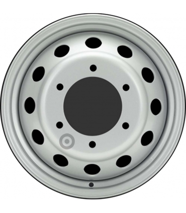 Jante tôle 16 pouces - 6 Trous - 6x16  6x180  ET109,5  AL138,8  argent