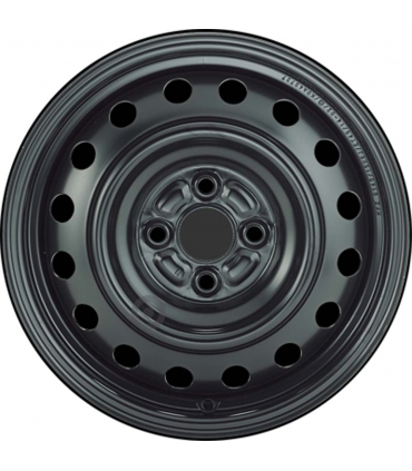 Jante tôle 15 pouces - 4 Trous - 6x15  4x100  ET45  AL54  noir