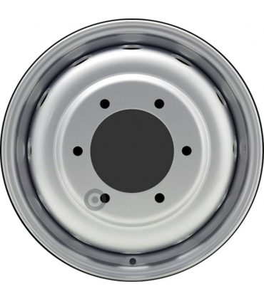 Jante tôle 16 pouces - 6 Trous - 5x16  6x180  ET107  AL138,8  argent