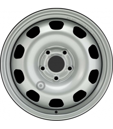 Jante tôle 16 pouces - 5 Trous - 6,5x16  5x114,3  ET50  AL66  argent