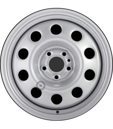 Jante tôle 15 pouces - 5 Trous - 6x15  5x98  ET37,5  AL58  argent