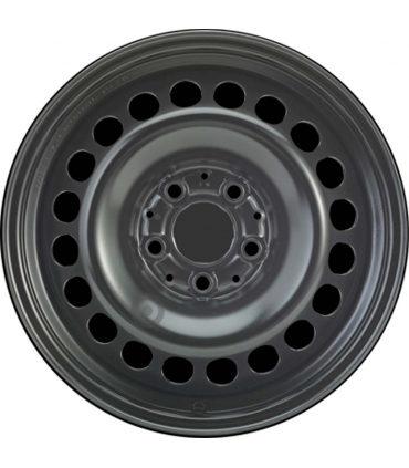 Jante tôle 16 pouces - 5 Trous - 6x16  5x112  ET39  AL66,5  noir
