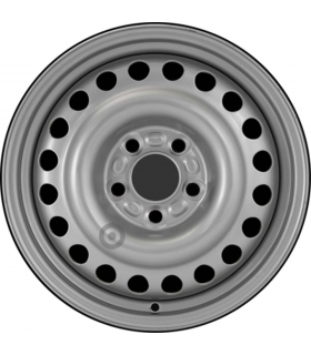 Jante tôle 15 pouces - 5 Trous - 6x15  5x108  ET52,5  AL63,3  argent