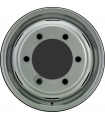 Jante tôle 15 pouces - 6 Trous - 5,5x15  6x205  ETHM115,0  AL161  argent