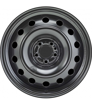 Jante tôle 16 pouces - 5 Trous - 6x16  5x98  ET36,5  AL58  noir