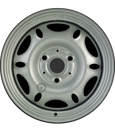 Jante tôle 15 pouces - 3 Trous - 5,5x15  3x112  ET-1  AL57  argent