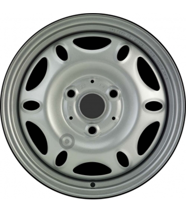 Jante tôle 15 pouces - 3 Trous - 4x15  3x112  ET27  AL57  argent