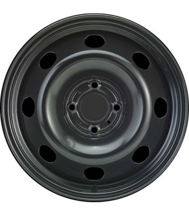 Jante tôle 16 pouces - 4 Trous - 6x16  4x108  ET27  AL65  noir
